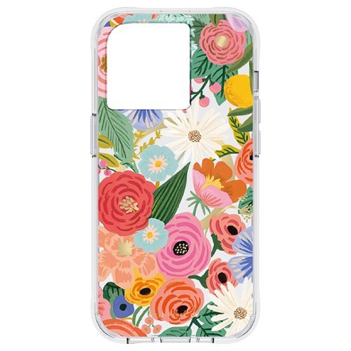 Rifle Paper - Antimicrobial Hardshell Case with MagSafe for Apple iPhone 14 Pro - Garden Party Blush