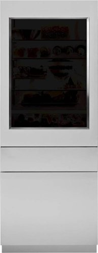 Right-Hinge Door Panel for Monogram ZKGSN804 Refrigerator - Stainless Steel with Black Glass