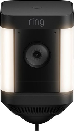 Ring - Spotlight Cam Plus Outdoor/Indoor 1080p Plug-In Surveillance Camera - Black