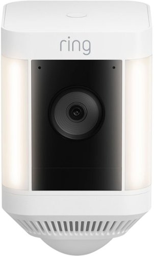 Ring - Spotlight Cam Plus Outdoor/Indoor Wireless 1080p Battery Surveillance Camera - White