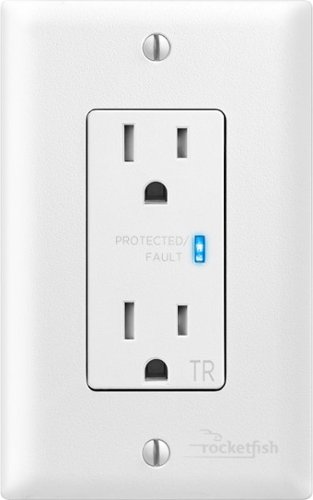 Rocketfish™ - 2-Outlet In-Wall Surge Protector - White