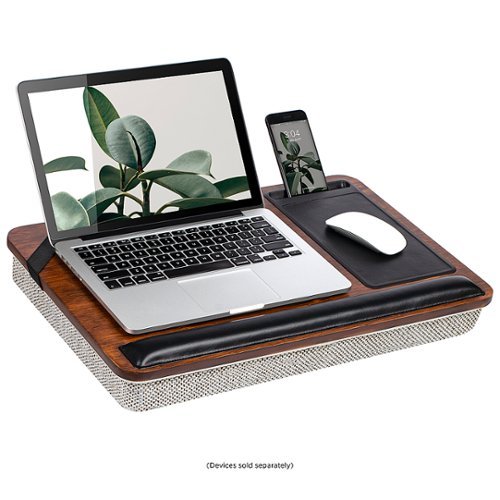 Rossie Home - Premium Lap Desk for 15.6" Laptop - Bamboo Espresso