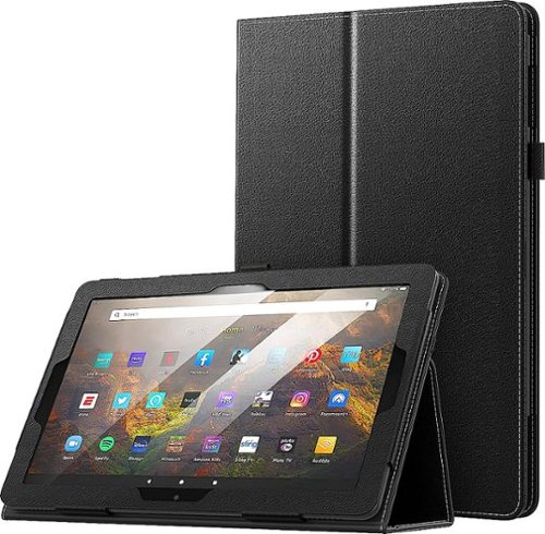 SaharaCase - Bi-Fold Folio Case for Amazon Fire HD 10 (2023) - Black