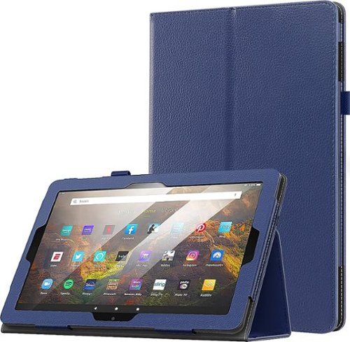 SaharaCase - Bi-Fold Folio Case for Amazon Fire HD 10 (2023) - Navy Blue