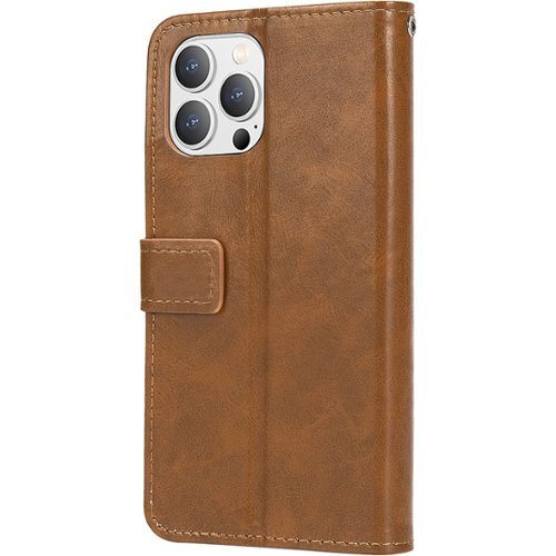 SaharaCase - Folio Wallet Case for Apple iPhone 14 Pro Max - Brown