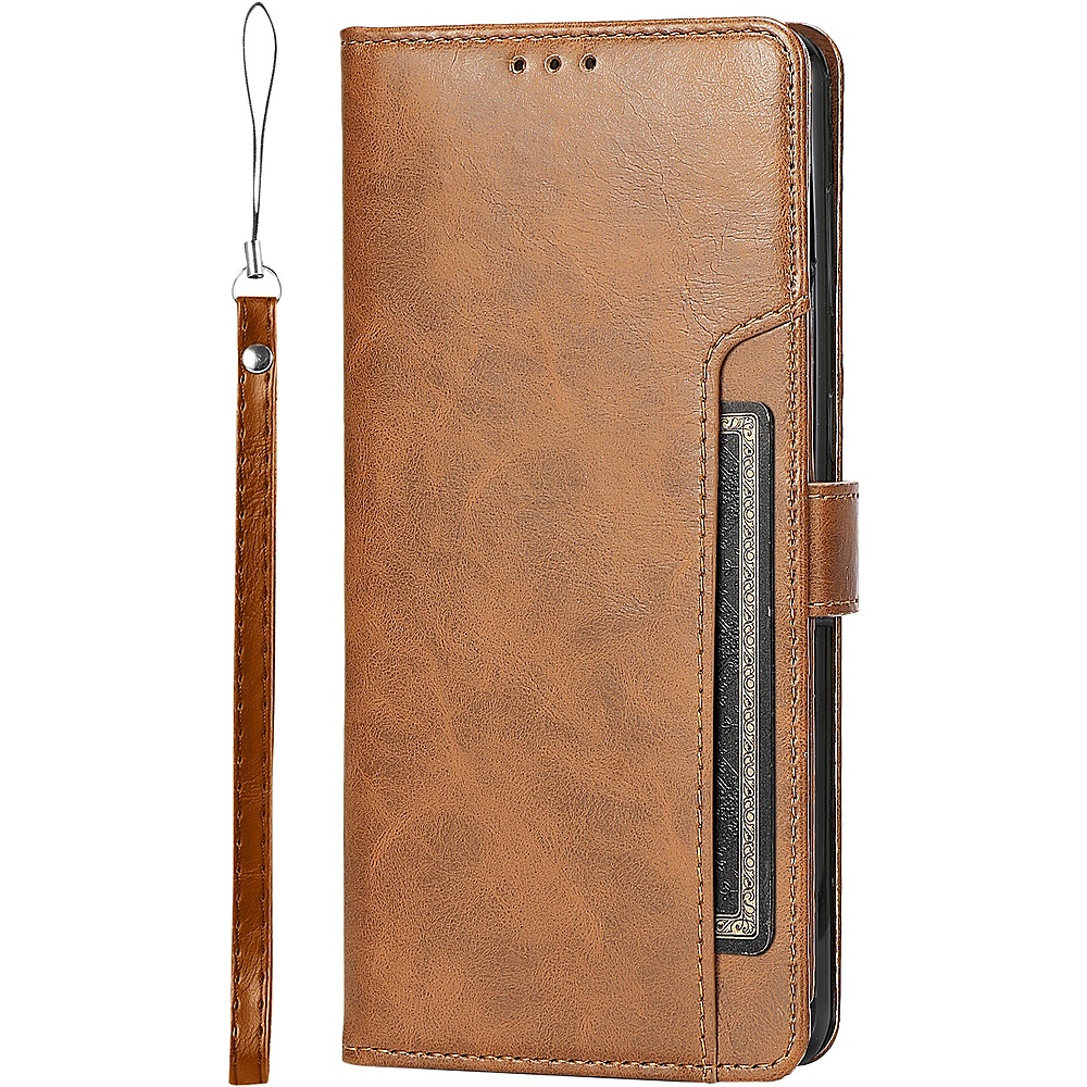 SaharaCase - Folio Wallet Case for Samsung Galaxy S22 - Brown