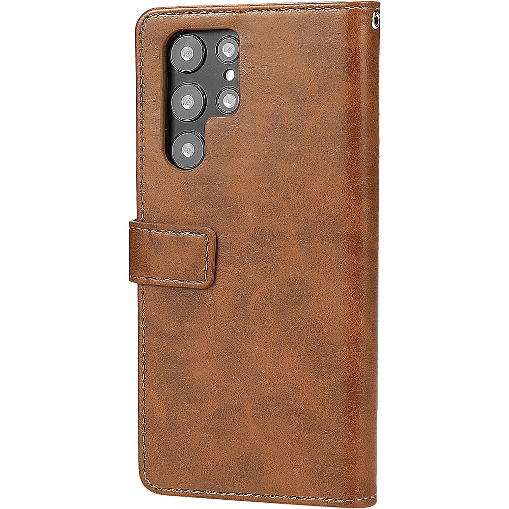 SaharaCase - Folio Wallet Case for Samsung Galaxy S23 Ultra - Brown