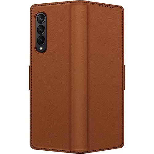 SaharaCase - Folio Wallet Case for Samsung Galaxy Z Fold4 - Brown