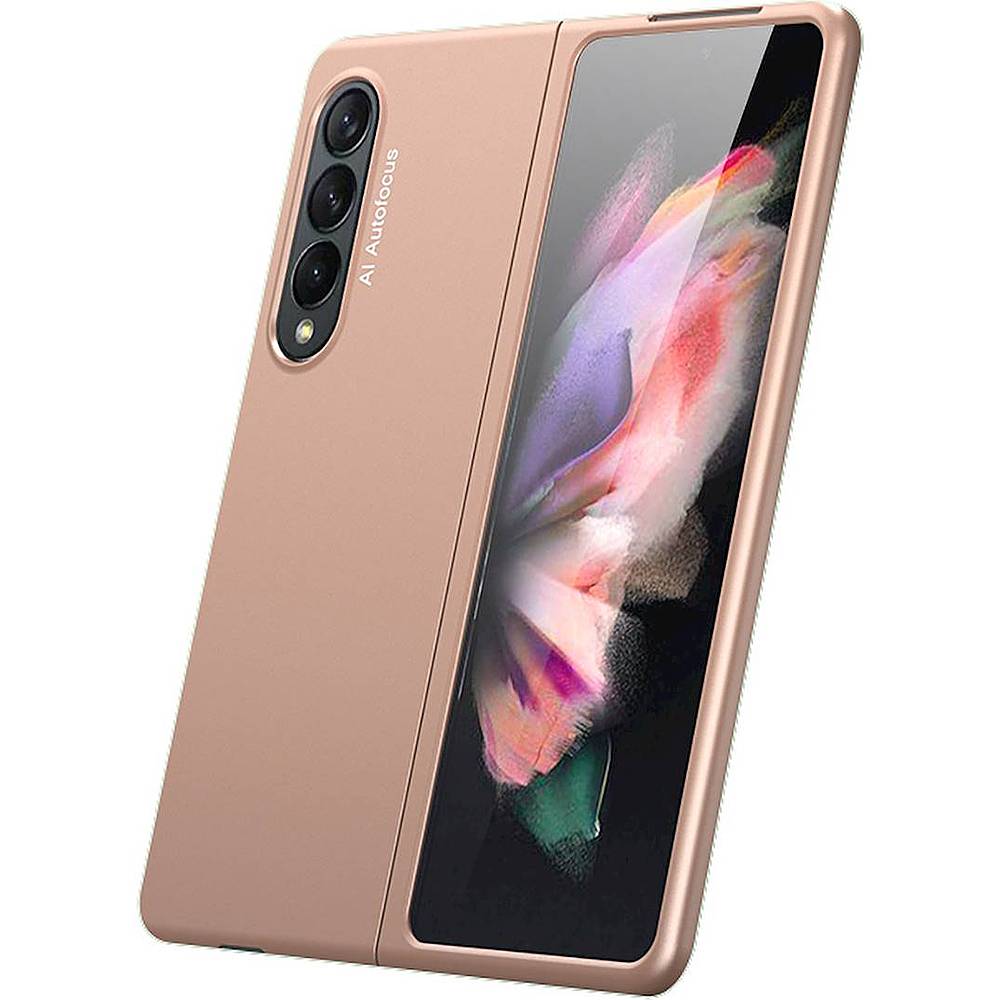 SaharaCase - Hard Shell Silicone Case for Samsung Galaxy Z Fold3 5G - Rose Gold