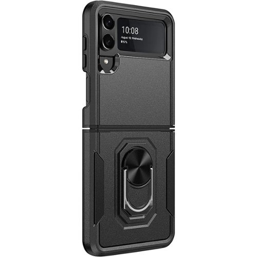 SaharaCase - Heavy Duty Kickstand Series Case for Samsung Galaxy Z Flip4 - Black