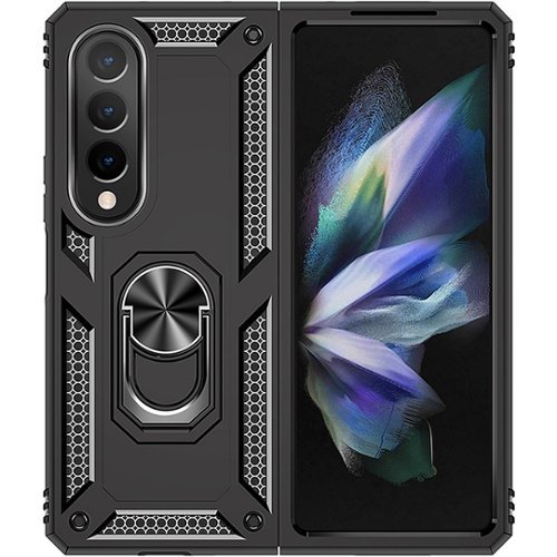 SaharaCase - Heavy Duty Kickstand Series Case for Samsung Galaxy Z Fold4 - Black