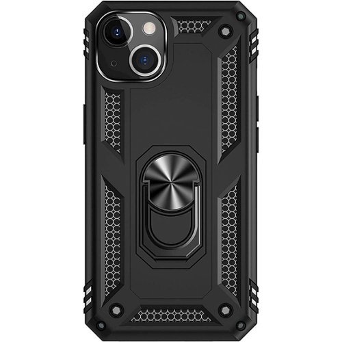 SaharaCase - Kickstand with Belt Clip Case for Apple iPhone 13 and iPhone 14 - Black