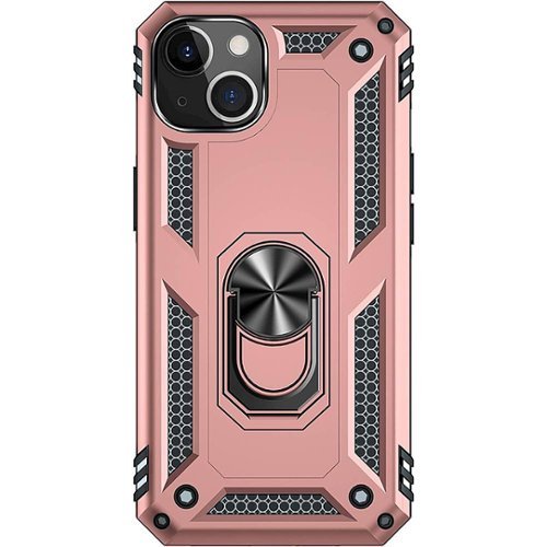 SaharaCase - Kickstand with Belt Clip Case for Apple iPhone 13 and iPhone 14 - Rose Gold