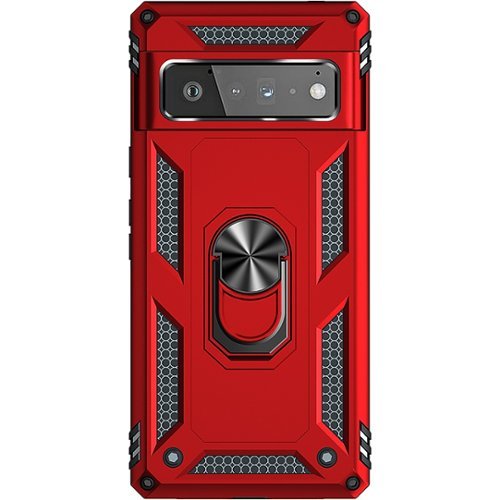 SaharaCase - Kickstand with Belt Clip Case for Google Pixel 6 Pro - Red