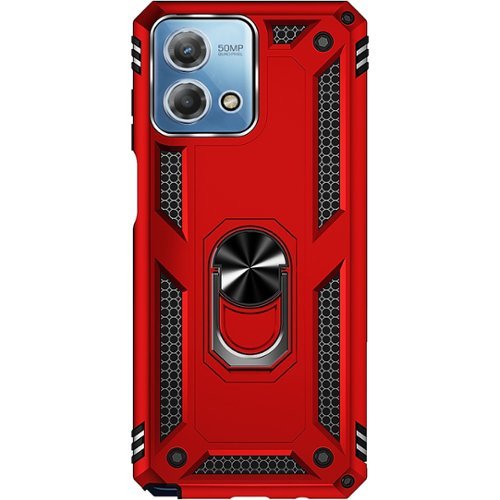 SaharaCase - Military Kickstand Series with Belt Clip Case for Motorola G Stylus 5G (2023) - Red