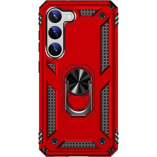 SaharaCase - Military Kickstand Series with Belt Clip Case for Samsung Galaxy S23 - Red