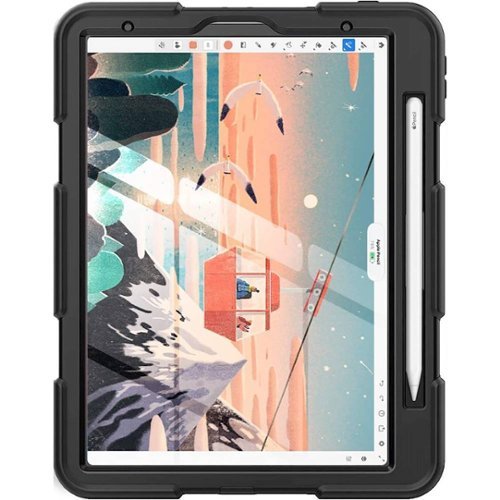 SaharaCase - Protection Hand Strap Case for Apple iPad Pro 12.9 (4th, 5th, and 6th Gen 2020-2022) - Black