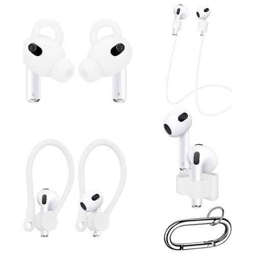 SaharaCase - Silicone Accessories Kit for Apple AirPods 3 (3rd Generation) - White