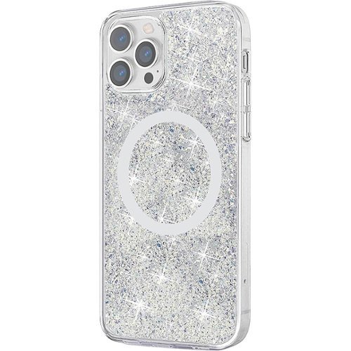 SaharaCase - Sparkle Case with MagSafe for Apple iPhone 13 Pro - Clear/Silver