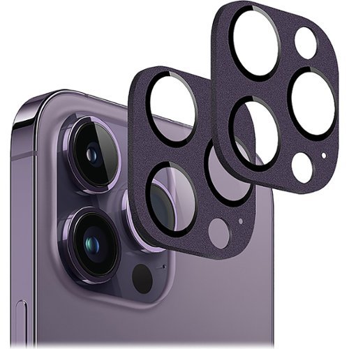 SaharaCase - ZeroDamage Camera Lens Protector for Apple iPhone 14 Pro and iPhone 14 Pro Max (2-Pack) - Purple