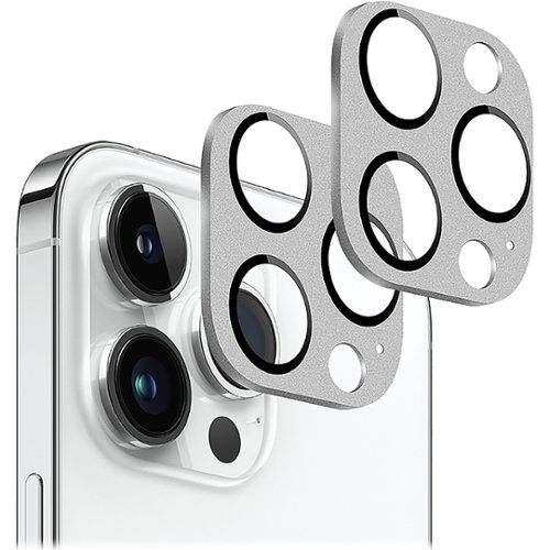 SaharaCase - ZeroDamage Camera Lens Protector for Apple iPhone 14 Pro and iPhone 14 Pro Max (2-Pack) - Silver