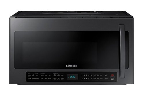 Samsung - 2.1 Cu. Ft. Over-the-Range Microwave with Sensor Cook - Black Stainless Steel