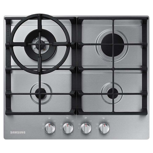 Samsung - 24" Built-In Gas Cooktop with 4 Burners - Stainless Steel