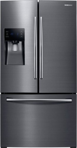 Samsung - 24.6 Cu. Ft. French Door Fingerprint Resistant Refrigerator - Black Stainless Steel