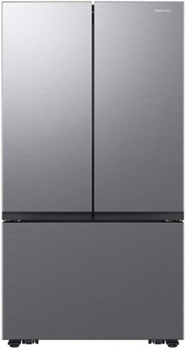 Samsung - 27 cu. ft. 3-Door French Door Counter Depth Smart Refrigerator with Dual Auto Ice Maker - Fingerprint Resistant Stainless Look