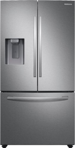 Samsung - 27 cu. ft. 3-Door French Door Refrigerator with External Water & Ice Dispenser - Stainless Steel