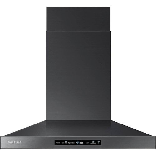 Samsung - 30" Convertible Range Hood with WiFi - Black Stainless Steel
