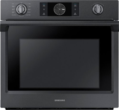 Samsung - 30" Single Wall Oven with Flex Duo, Steam Cook and WiFi - Black Stainless Steel