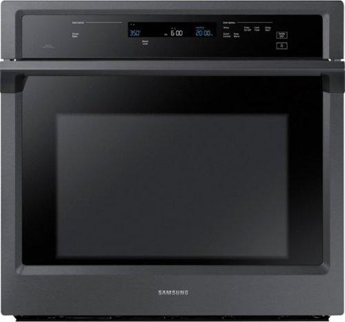 Samsung - 30" Single Wall Oven with Steam Cook and WiFi - Black Stainless Steel