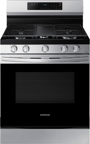 Samsung - 6.0 cu. ft. Freestanding Gas Range with 18K BTU Dual Power Burner, WiFi & Self Clean - Stainless Steel