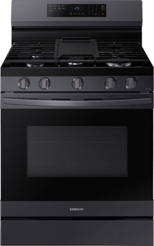 Samsung - 6.0 cu. ft. Freestanding Gas Range with WiFi, No-Preheat Air Fry & Convection - Black Stainless Steel