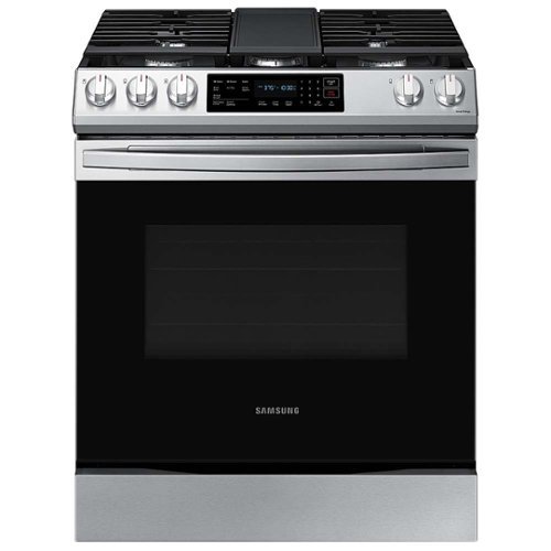 Samsung - 6.0 cu. ft. Smart Slide-in Gas Range with Air Fry & Convection - Stainless Steel