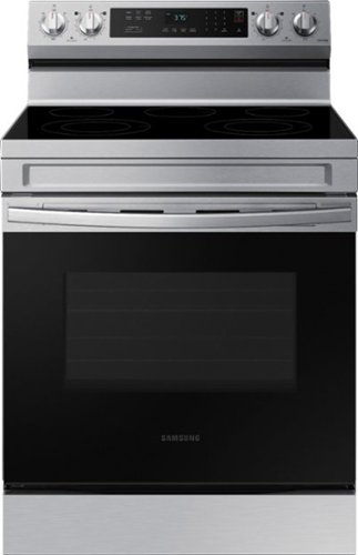 Samsung - 6.3 cu. ft. Freestanding Electric Range with Rapid Boil™, WiFi & Self Clean - Stainless Steel