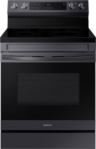 Samsung - 6.3 cu. ft. Freestanding Electric Range with WiFi, No-Preheat Air Fry & Convection - Black Stainless Steel