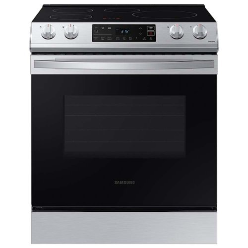 Samsung - 6.3 cu. ft. Smart Instant Heat Slide-in Induction Range - Stainless Steel