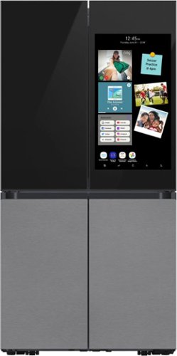 Samsung - BESPOKE 23 cu. ft. 4-Door Flex Counter Depth Smart Refrigerator with Family Hub+ - Charcoal Glass Top