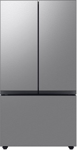 Samsung - BESPOKE 24 cu. ft. 3-Door French Door Counter Depth Smart Refrigerator with AutoFill Water Pitcher - Stainless Steel