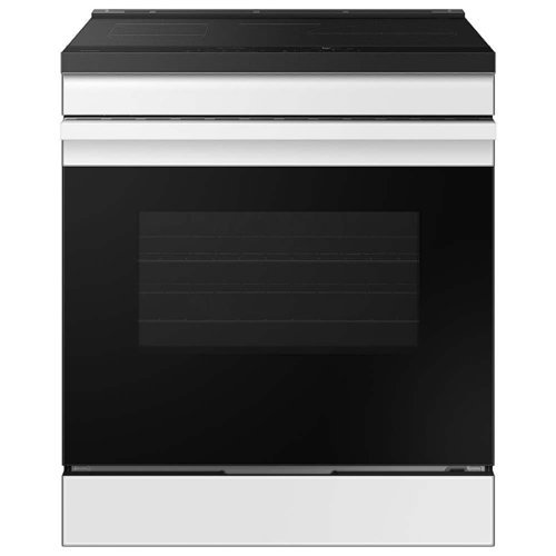Samsung - Bespoke 6.3 Cu. Ft. Slide-In Electric Induction Range with Air Fry - White Glass