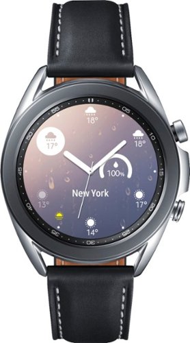 Samsung - Geek Squad Certified Refurbished Galaxy Watch3 Smartwatch 41mm Stainless - Mystic Silver