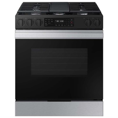 Samsung - OPEN BOX Bespoke 6.0 Cu. Ft. Slide-In Gas Range with Air Fry - Stainless Steel