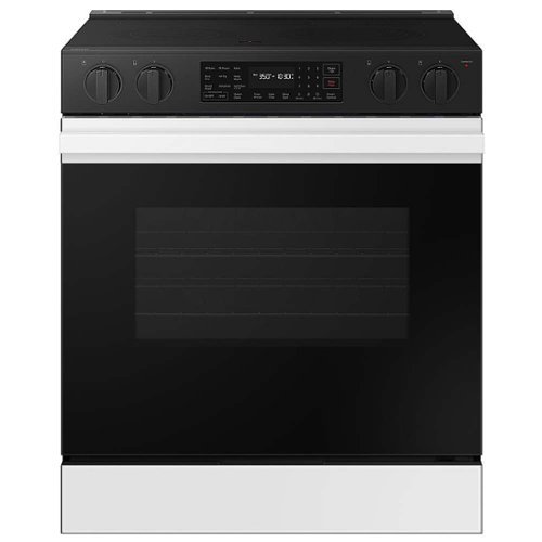 Samsung - OPEN BOX Bespoke 6.3 Cu. Ft. Slide-In Electric Range with Air Fry - White Glass