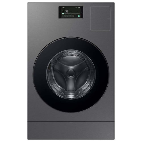 Samsung - OPEN BOX Bespoke AI 5.3 Cu. Ft. All-in-One Washer & Dryer Combo with Super Speed Wash and Ventless Heat Pump Dryer - Dark Steel
