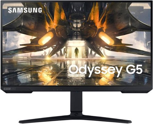 Samsung - Odyssey 27" IPS LED QHD FreeSync Premium & G-Sync Compatible Gaming Monitor with HDR (Display Port, HDMI) - Black