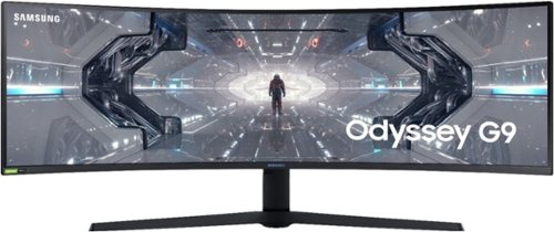 Samsung - Odyssey 49" 1000R Curved Dual QHD 240Hz 1ms FreeSync & G-Sync Gaming Monitor - Black