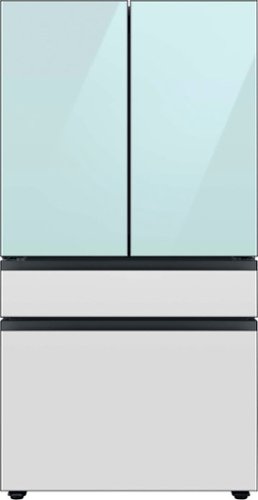 Samsung - Open Box BESPOKE 29 cu. ft 4-Door French Door Refrigerator with Beverage Center - Morning Blue Glass