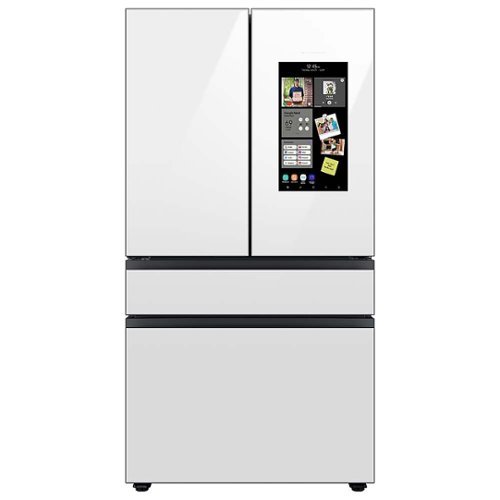 Samsung - Open Box BESPOKE 29 cu. ft. 4-Door French Door Smart Refrigerator with Family Hub - White Glass
